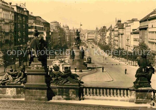 Prag Prahy Prague Wenzelsplatz Denkmal Reiterstandbild