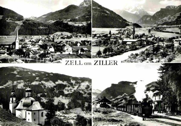 Zell Ziller Tirol Gesamtansicht mit Alpenpanorama Kirche