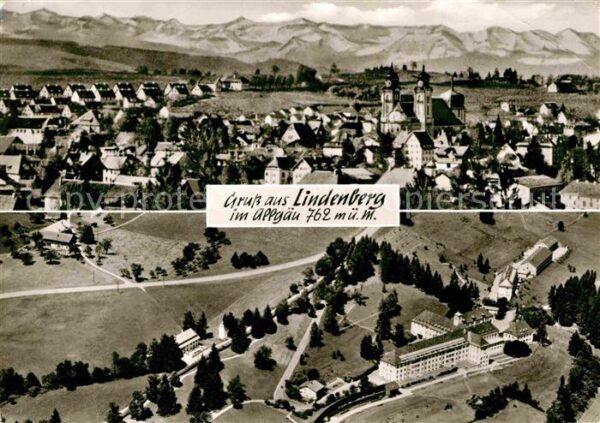 Lindenberg Allgaeu Gesamtansicht mit Alpenpanorama Sanator