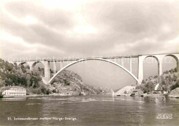 Svinesund Svinesundbroen mellom Norge Sverige Svi