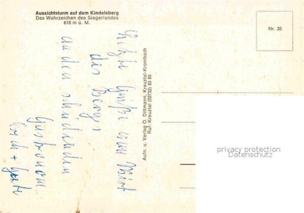 Kreuztal Westfalen Aussichtsturm auf dem Kindelsberg Wahrz – Bild 2