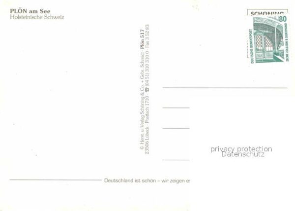 Ploen See Kirche Schloss Brunnen Statue Holsteini – Bild 2