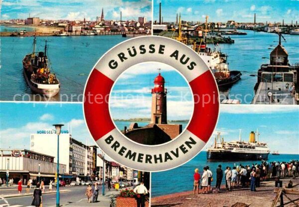 Bremerhaven Hafen Schiffe Dampfer Leuchtturm Rettun