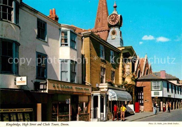 Kingsbridge South Hams High Street and Clock Tower