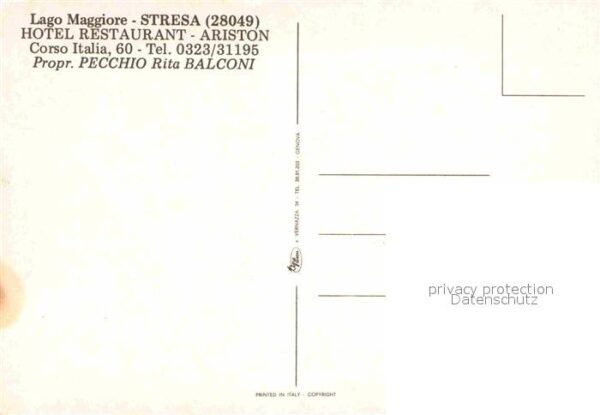 Stresa Lago Maggiore Hotel Restaurant Ariston – Bild 2