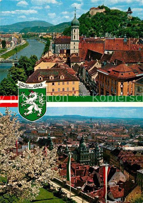 Graz Steiermark Schlossberg mit Schöckel Panorama Blick