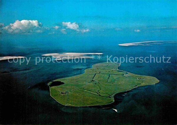 Hallig Hooge Fliegeraufnahme aus 1800 m Höhe im Hint