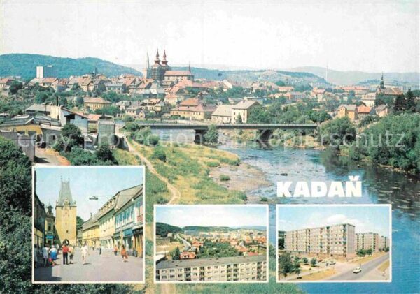 Kadan Celkovy pohled od Ohre Ulice Jana Sverm