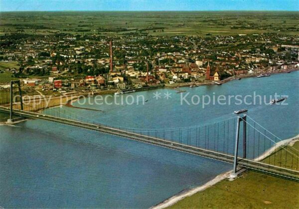 Emmerich Rhein Brücke Fliegeraufnahme