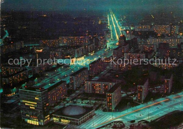 Berlin Blick vom Fernsehturm Karl Marx Allee H