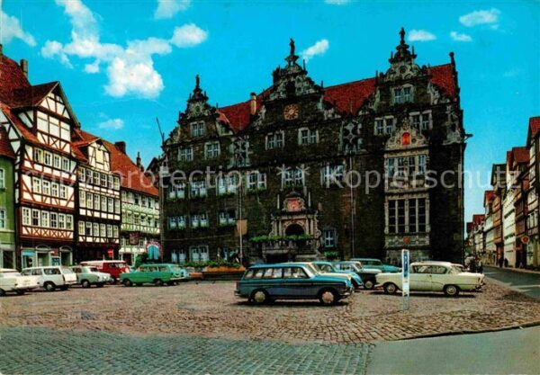 Hann. Muenden Marktplatz mit Rathaus Historisches Geb