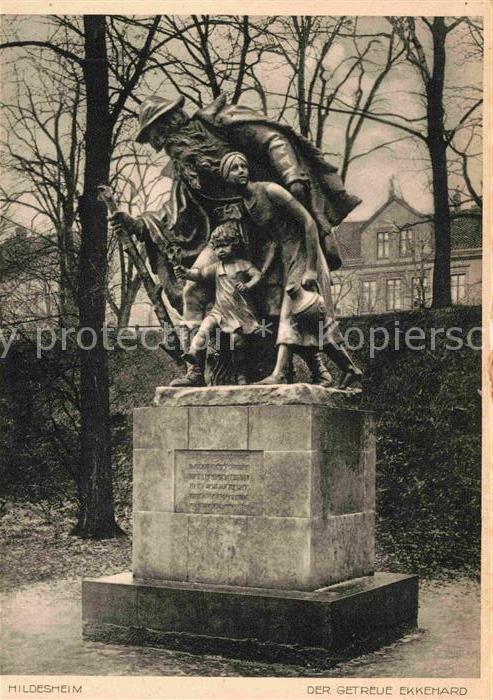 Hildesheim Der getreue Ekkehard Denkmal Statue Kup