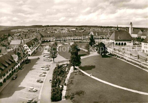 Freudenstadt Unterer Markt mit Stadt und Rathaus
