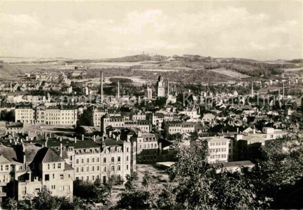 Plauen Vogtland Panorama Blick vom Bärenstein