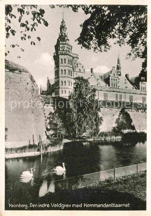 Kronborg Slot Den indre Voldgrav med Kommandanttaarne