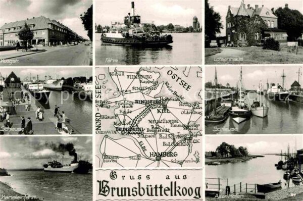 Brunsbuettelkoog Koogstrasse Kanalfahrt Schleuse Hafen F
