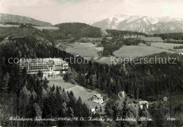 Semmering Niederoesterreich Fliegeraufnahme Kurhaus