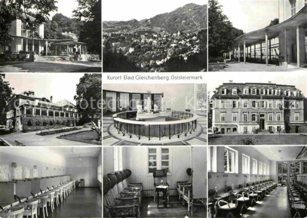 Bad Gleichenberg Kurhaus Park Panorama Brunnen Trinkhall