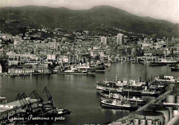 Genova Genua Liguria Panorama Hafen