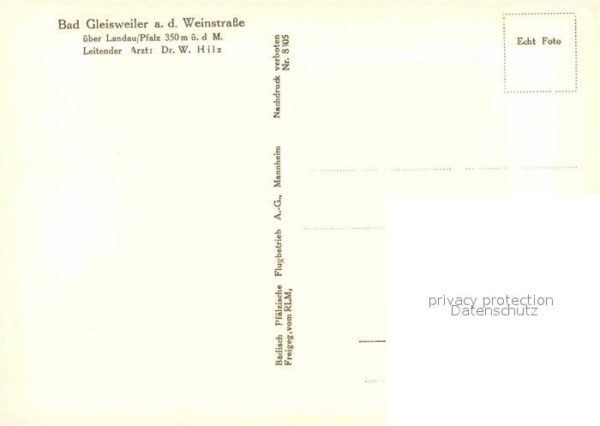 Bad Gleisweiler Fliegeraufnahme Sanatorium – Bild 2
