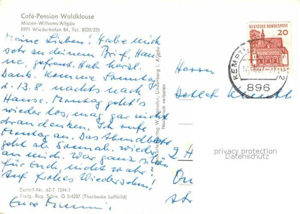 Wiederhofen Allgaeu Cafe Pension Waldklause – Bild 2