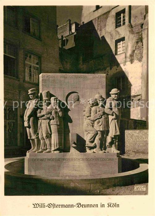Koeln Rhein Willi Ostermann Brunnen