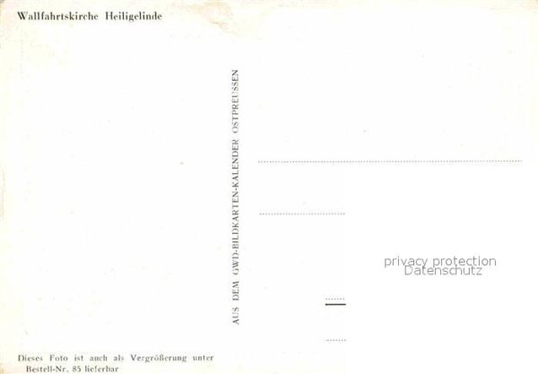 Heiligelinde Ostpreussen Wallfahrtskirche – Bild 2