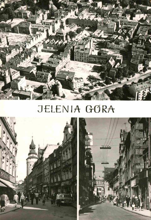 Jelenia Gora Hirschberg Schlesien Fliegeraufnahme Stadttor Kirche