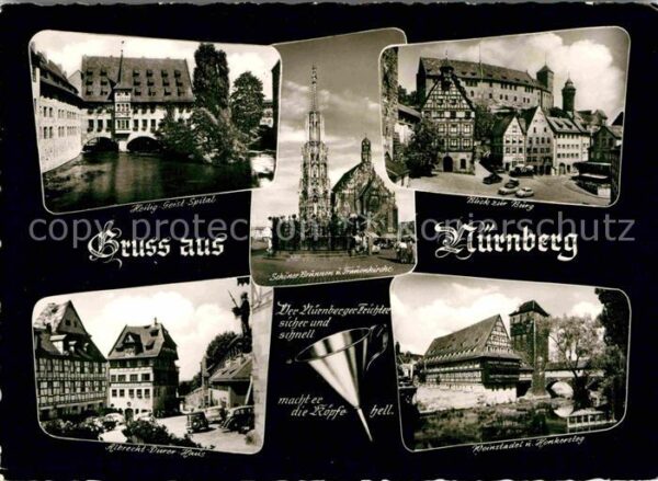 Nuernberg Blick zur Burg Albrecht Dürer Haus Heil