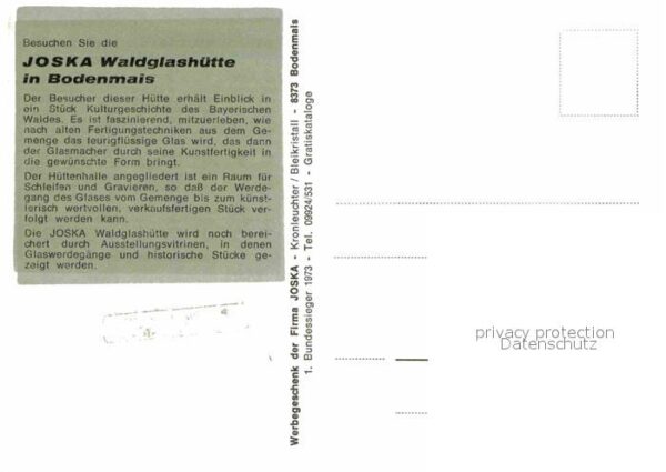 Bodenmais Joska Waldglashütte – Bild 2