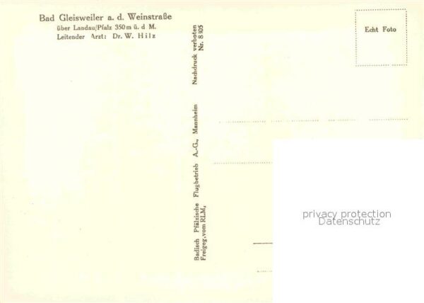 Bad Gleisweiler Sanatorium Fliegeraufnahme – Bild 2