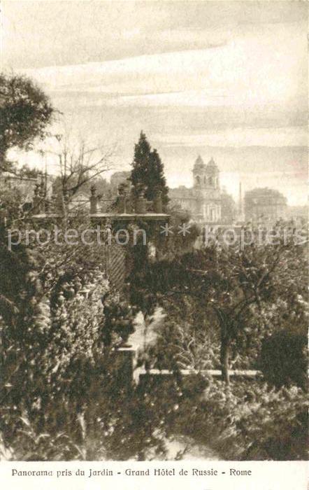 Rome Italy Panorama pris du Jardin Grand Hotel de