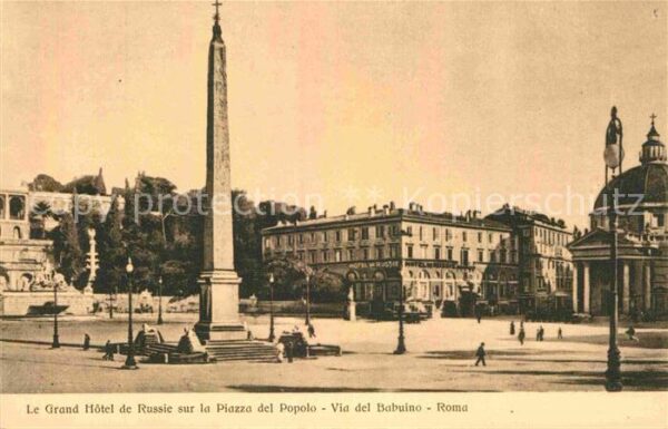 Roma Rom Grand Hotel de Russie sur la Piazza del