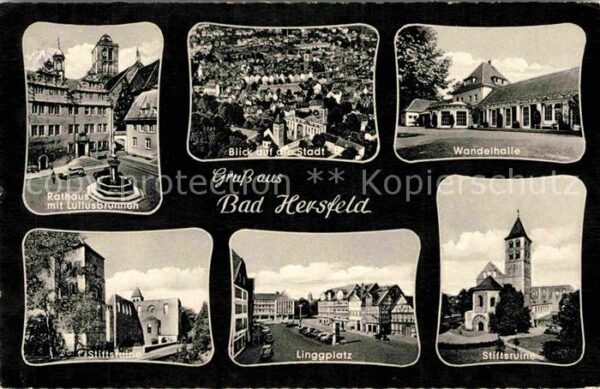 Bad Hersfeld Rathaus Lullusbrunnen Wandelhalle Stift