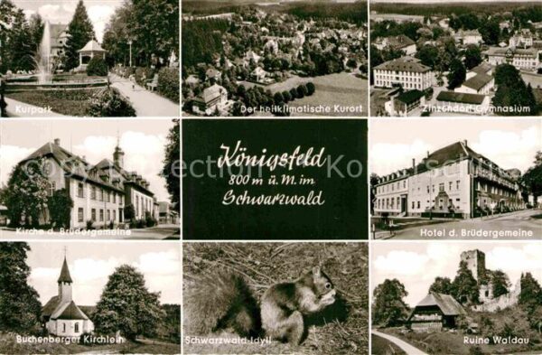 Koenigsfeld Schwarzwald Kurpark Gymnasium Kirche Hotel Buchenbe
