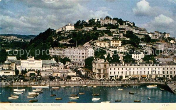 Torquay UK Harbour and Waldon Hill