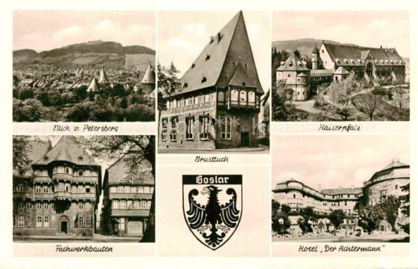 Goslar Panorama Blick vom Petersberg Fachwerkb