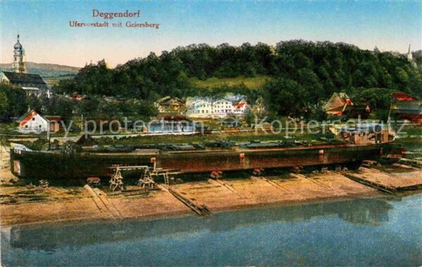 Deggendorf Donau Ufervorstadt mit Geiersberg Alter Frach