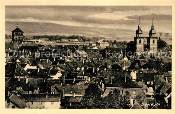 Bayreuth Stadtbild mit Kirche