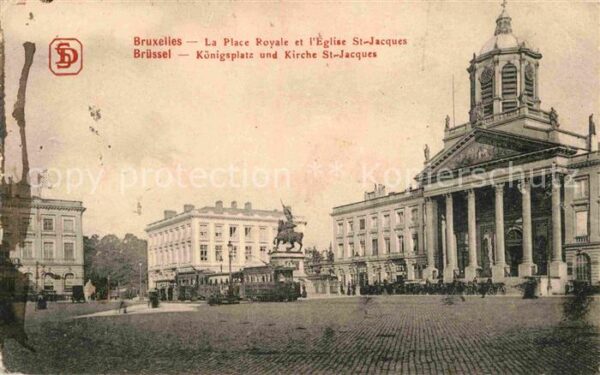 Bruxelles Bruessel Place Royale Eglise St Jacques Monument