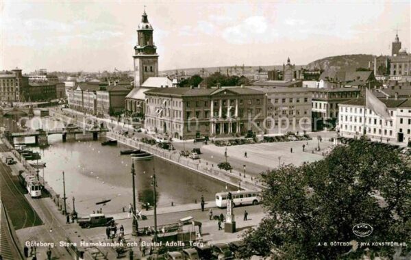 Goeteborg Stora Hamnkanalen och Gustaf Adolfs Tor