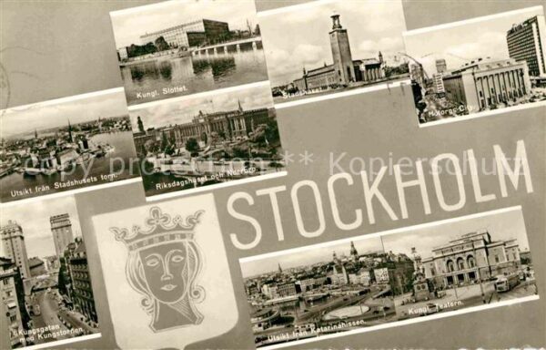 Stockholm Utsikt fran Stadshusets torn Kungl. Slo