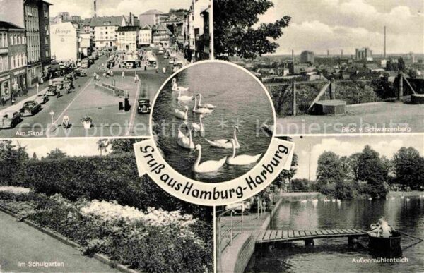 Harburg Hamburg Am Sand Blick vom Schwarzenberg Schulga