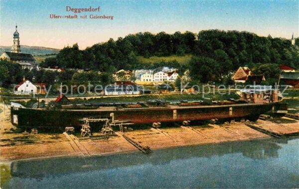 Deggendorf Donau Ufervorstadt mit Geiersberg Alter Frach