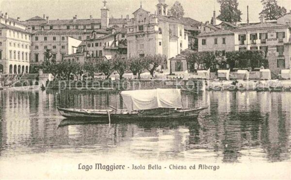 Isola Bella Lago Maggiore Chiesa ed Albergo