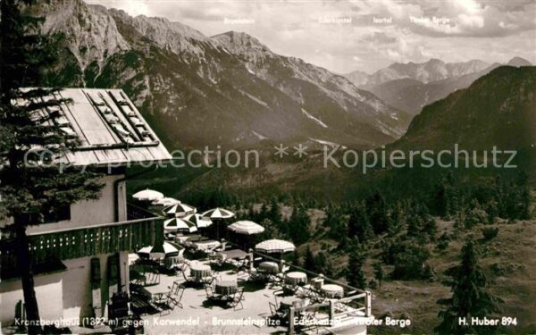 Kranzberghaus gegen Karwendel Brunnsteinspitze Ederka