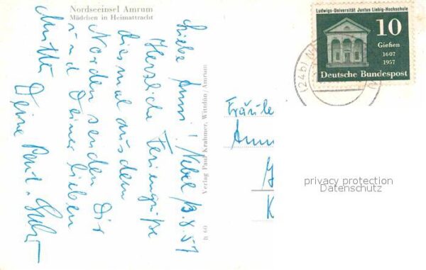 Amrum Mädchen in Heimattracht Nordseeinsel – Bild 2