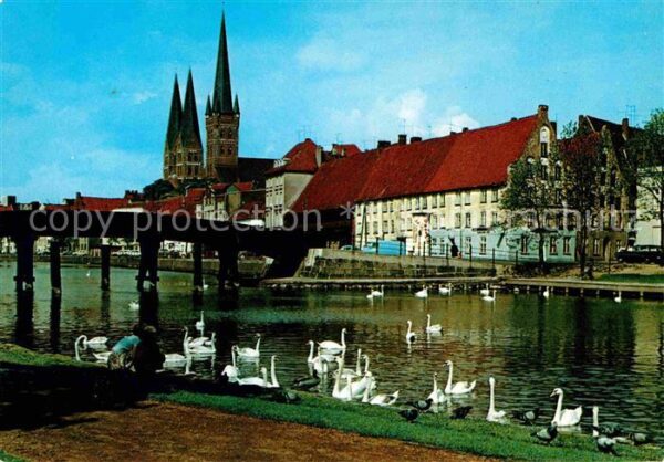Luebeck Blick vom Malerwinkel auf St Petri und