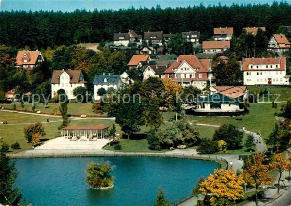 Hahnenklee-Bockswiese Harz Teilansicht Höhenluftkurort See