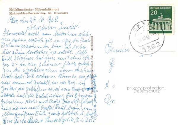 Hahnenklee-Bockswiese Harz Teilansicht Höhenluftkurort See – Bild 2